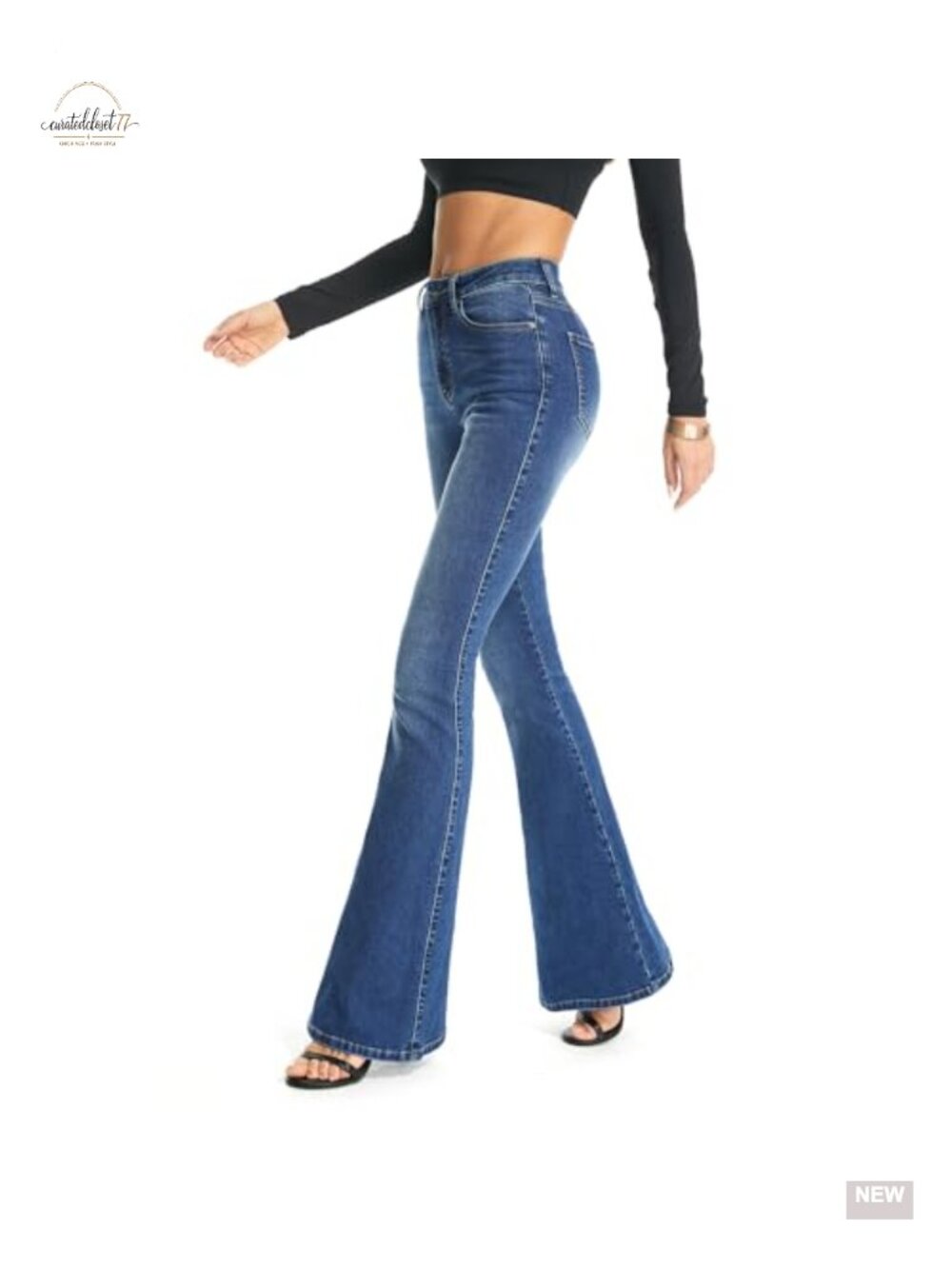 Women's Totally Shaping Curvy Stretchy Bootcut Flare Denim Jeans High Rise